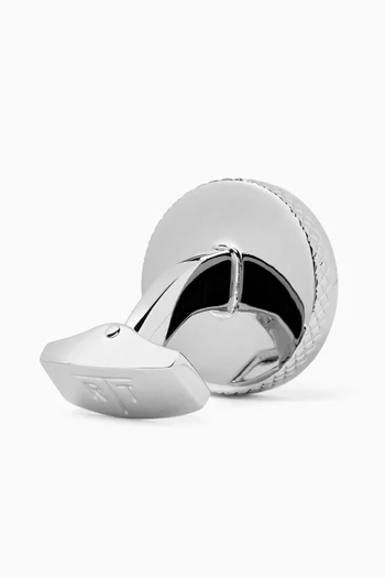 Compass Cufflinks in Palladium-plated Metal