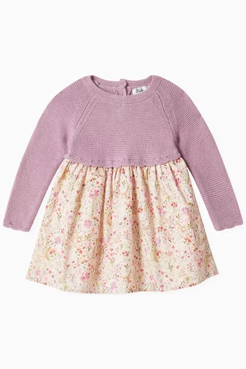 Flossy Knitted & Floral Dress