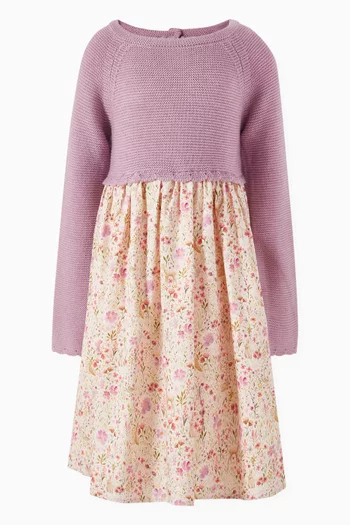 Flossy Knitted & Floral Dress
