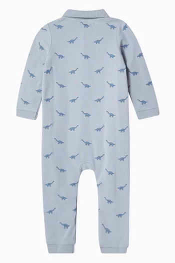 Isaac Embroidered Dinosaur Romper