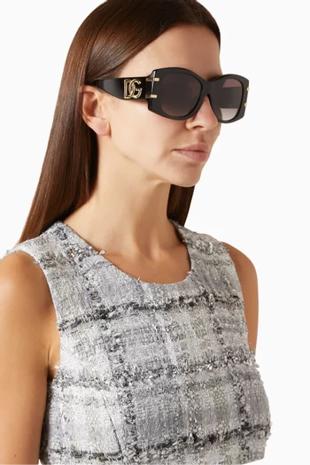Oversized Butterfly Sunglasses in Acetate
