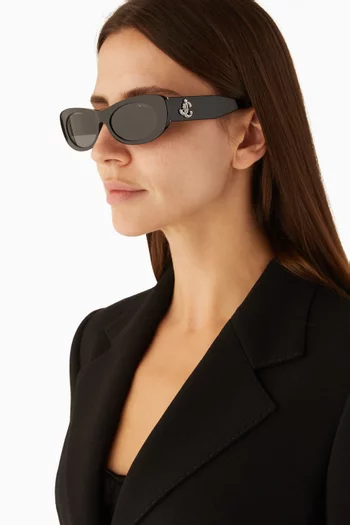 Oval Sunglasses in Acetate