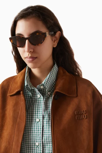 نظارة شمسية بتصميم عين القطة وإطار أسيتات