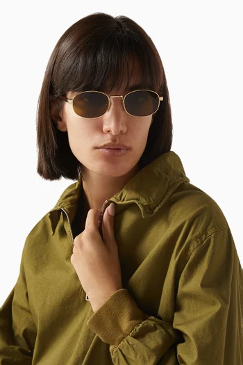 Rectangular Sunglasses in Metal