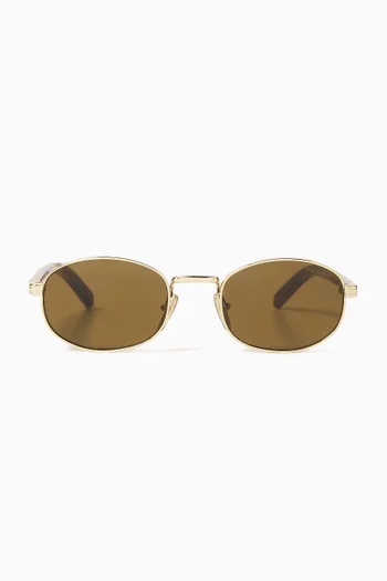 Rectangular Sunglasses in Metal