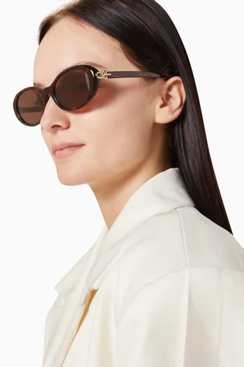 Oval Sunglasses in Acetate