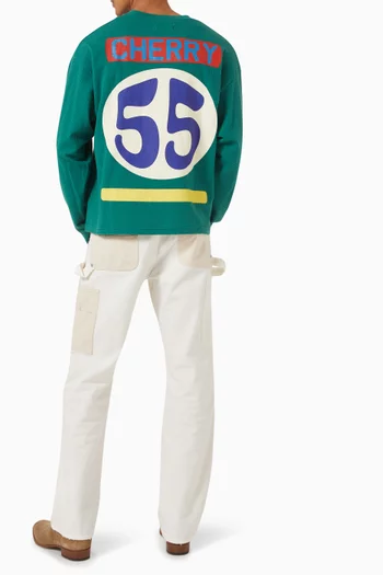 Moto Jersey in Cotton-mesh