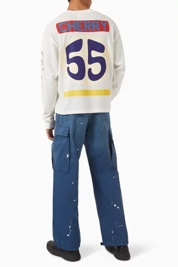 Moto Jersey in Cotton-mesh
