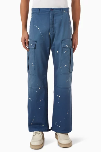 Wide-leg Cargo Pants in Cotton