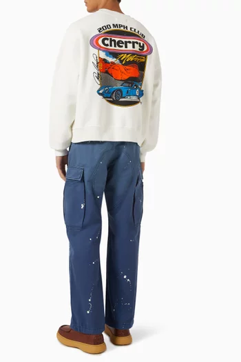 Cherry American Sweatshirt in Cotton-fleece