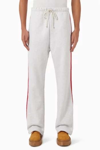 Striped Applique Parachute Sweatpants in Cotton