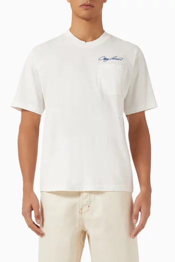 Cherry American Distressed Pocket T-shirt in Cotton