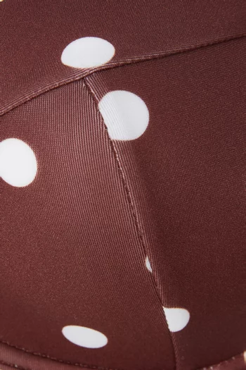 طقم بيكيني بعقدة وحواف بلون مغاير