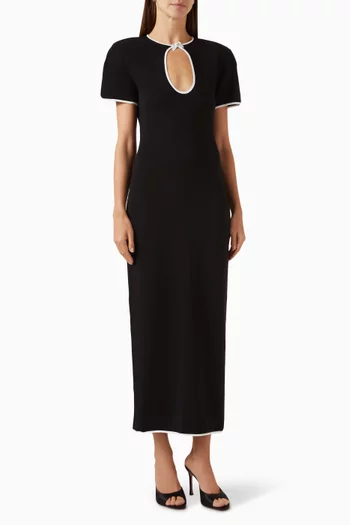Cut-out Dress in Cotton-jersey