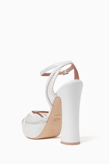 Sylvie 125 Platform Sandals in Mesh & Nappa
