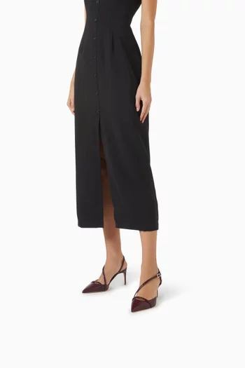 Valeria 70 Slingback Pumps in Croc-embossed Leather