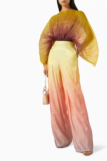Sombra Pleated Bodysuit in Organza