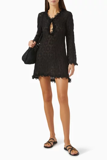 Lava Mini Dress in Textured Cloqué