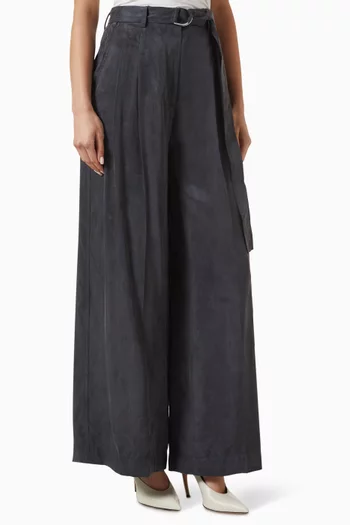 Wide-leg Pants in Tencel Blend