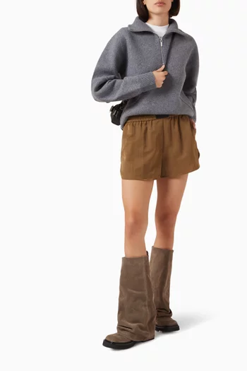 Boiled Zip Sweater in Knit