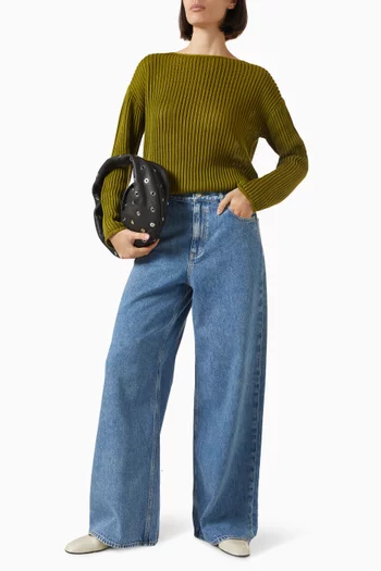 Easy Open Sweater in Cotton Knit