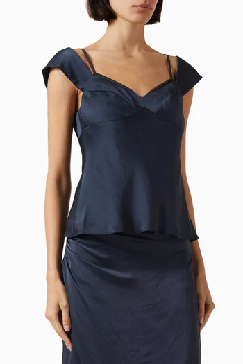 Peek Cami Top in Crushed Satin