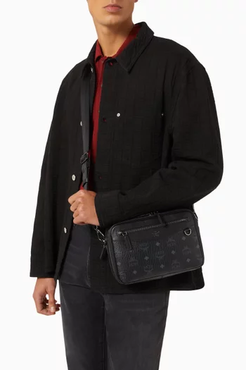 Small Diamond Camera Bag in Visetos Canvas