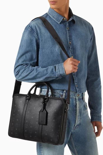 Large Klassik Briefcase in Visetos Canvas