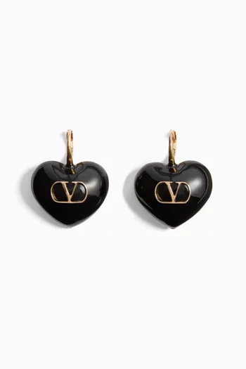 Coeur Royal Earrings in Enamel