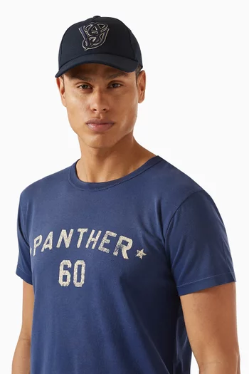 Embroidered Baseball Cap in Cotton