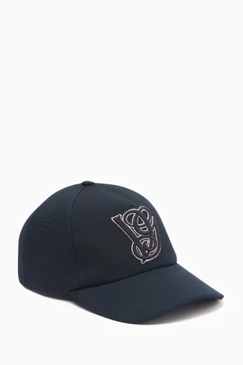 Embroidered Baseball Cap in Cotton