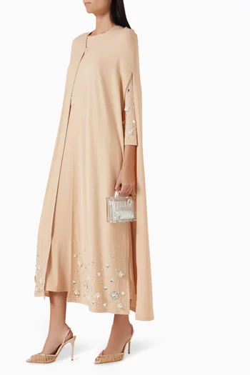 Embroidered Co-ord Set in Stretch Crepe