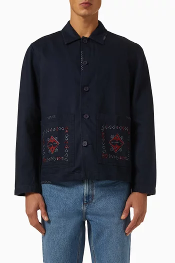 Embroidered Jacket in Twill
