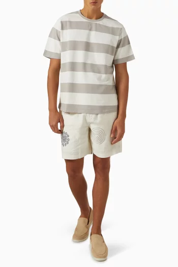 Dean Textured Stripe T-shirt in Organic Cotton