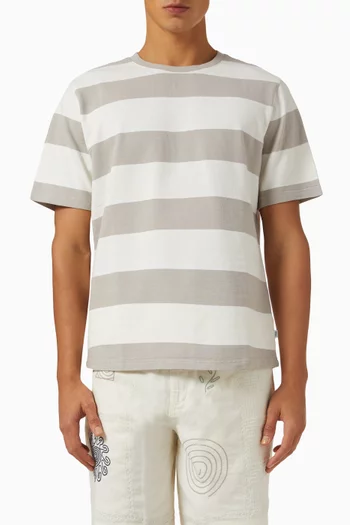 Dean Textured Stripe T-shirt in Organic Cotton