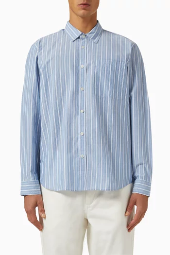 Rove Striped Shirt in Cotton Poplin