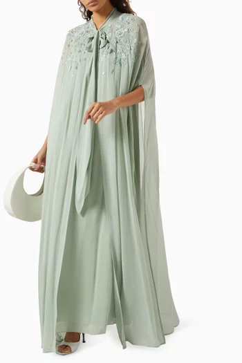 Arabella Embellished Cape in Georgette