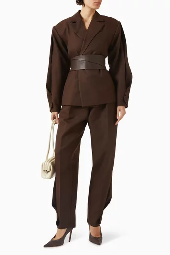 Twist Tailored Belted Blazer