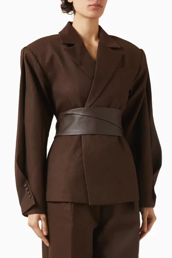 Twist Tailored Belted Blazer