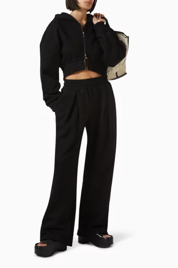 Twin-pleat Sweatpants in Cotton Fleece