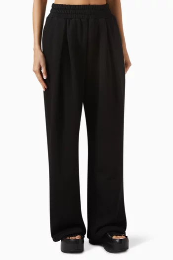 Twin-pleat Sweatpants in Cotton Fleece