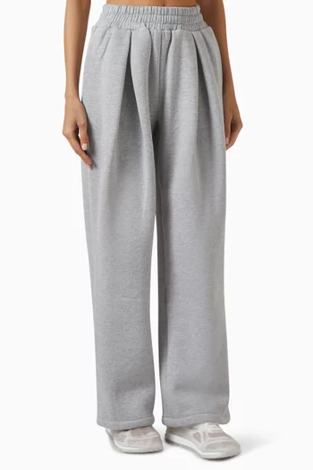 Twin-pleat Sweatpants in Cotton Fleece