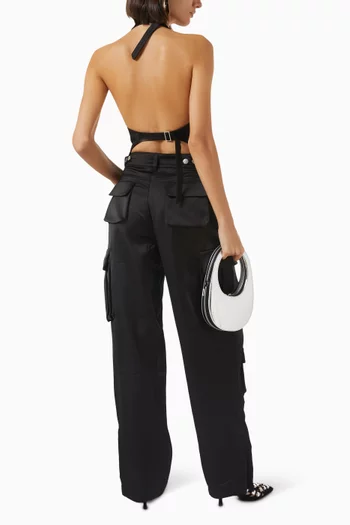 Claudette Halterneck Top in Satin