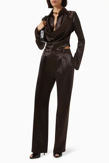 Tailored Pants in Satin