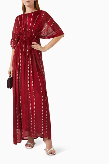 Printed Kaftan in Muslin
