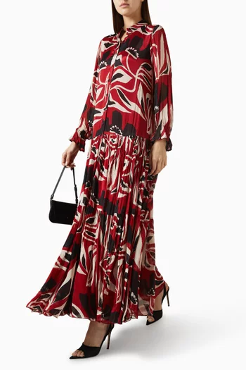 Printed Maxi Dress in Chiffon
