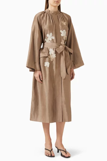 Opal Trench Belted Midi Dress