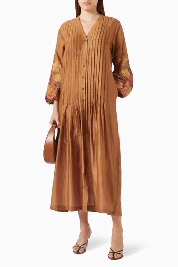 Saffron Embroidered Maxi Dress
