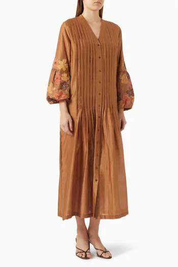 Saffron Embroidered Maxi Dress