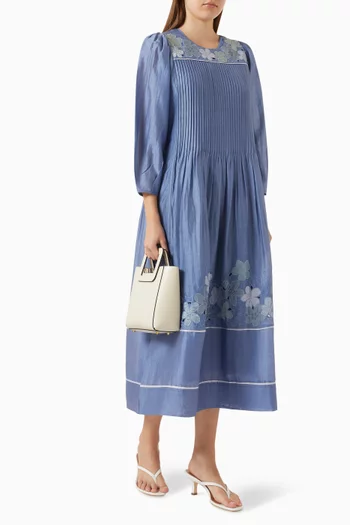 Bloom Embroidered Midi Dress